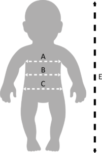 Measurement guide The Christmas Fabric baby