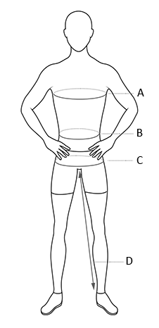 Measurement guide The Christmas Fabric men and boy