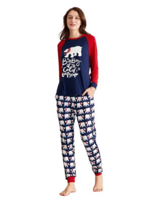 Christmas Pyjamas Polar Bear well covered female model