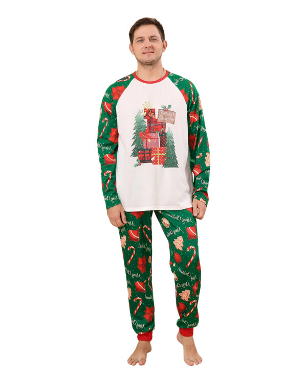 Family Christmas pajamas The tree full of gifts