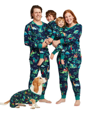 santa dinosaurs christmas pyjamas for the whole family