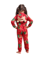 Feliz navidad Mono familiar patrón reno rojo