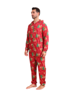 Feliz navidad Mono familiar patrón reno rojo