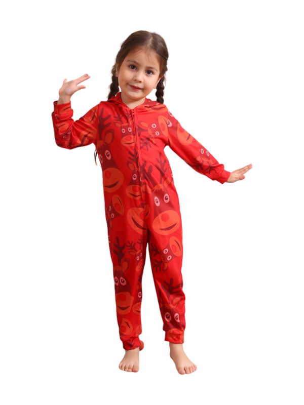 Mono con dibujo de reno Emoji y capucha con diseño de reno