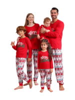 Merry Christmas print in Grinchmas style red pyjama