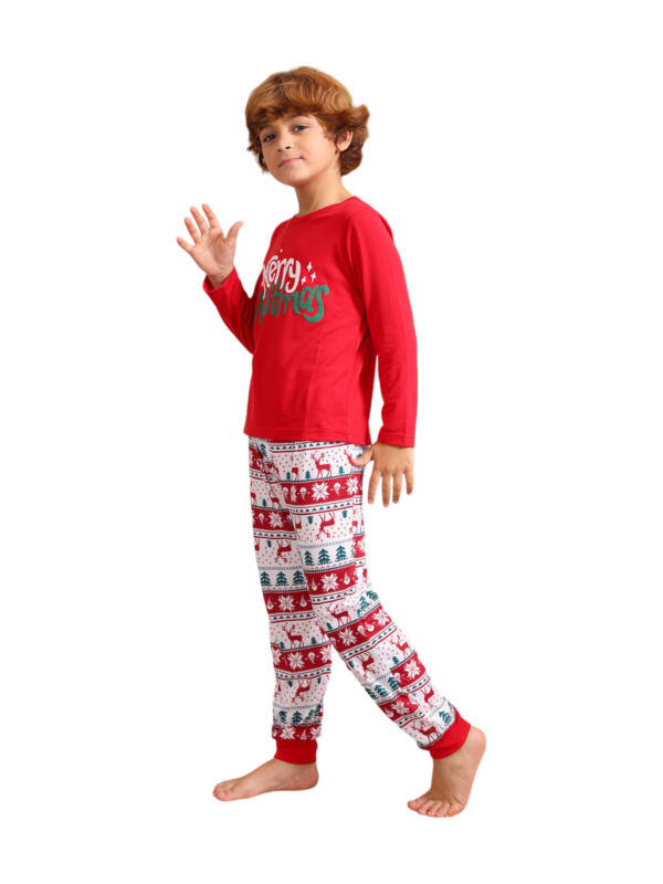 Merry Christmas print in Grinchmas style red pyjama