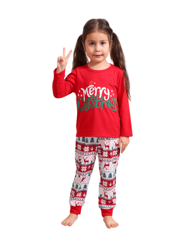 Merry Christmas print in Grinchmas style red pyjama