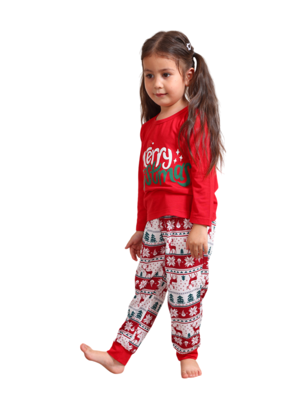 Merry Christmas print in Grinchmas style red pyjama
