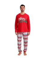 Merry Christmas print in Grinchmas style red pyjama