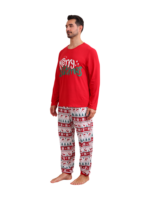 Merry Christmas print in Grinchmas style red pyjama