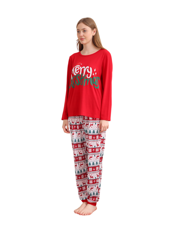 Merry Christmas print in Grinchmas style red pyjama