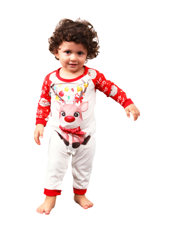 Weihnachtsfaultiere, die an den Girlanden hängen, passende Familienpyjamas