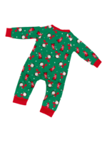 The bearded Santa buried under his gigantic hat, matching family pyjamas