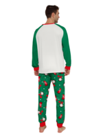 The bearded Santa buried under his gigantic hat, matching family pyjamas