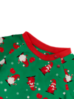 The bearded Santa buried under his gigantic hat, matching family pyjamas