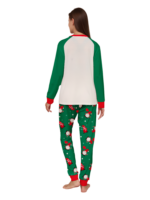 The bearded Santa buried under his gigantic hat, matching family pyjamas