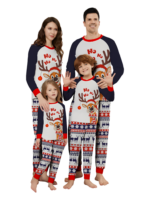 Cheeky little reindeer dressed for Christmas, matching christmas pyjamas