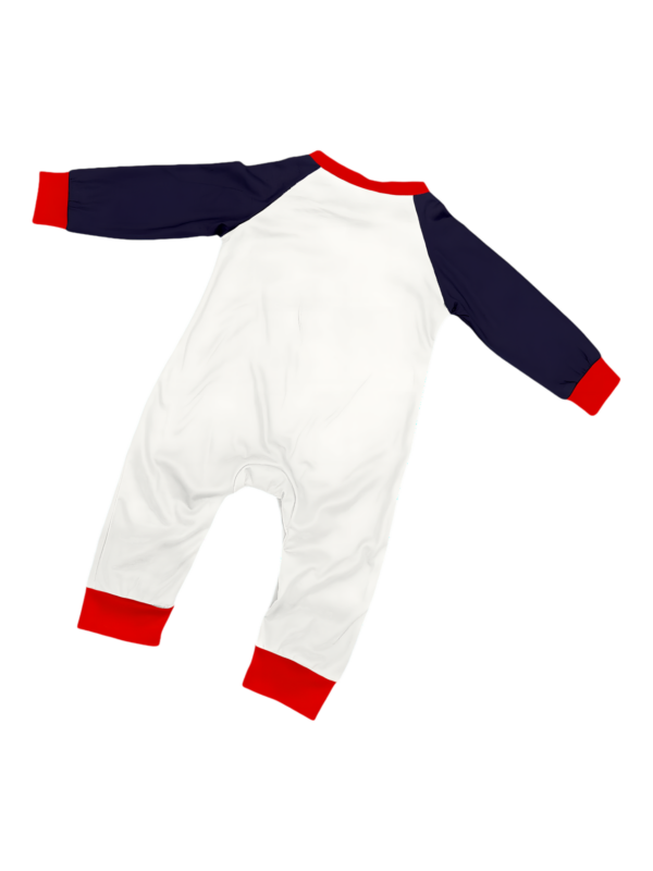 Cheeky little reindeer dressed for Christmas, matching christmas pyjamas