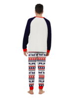 Cheeky little reindeer dressed for Christmas, matching christmas pyjamas