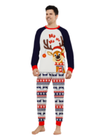 Cheeky little reindeer dressed for Christmas, matching christmas pyjamas