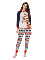 Cheeky little reindeer dressed for Christmas, matching christmas pyjamas