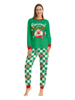 Green check Christmas pyjamas of a reindeer decorated with baubles