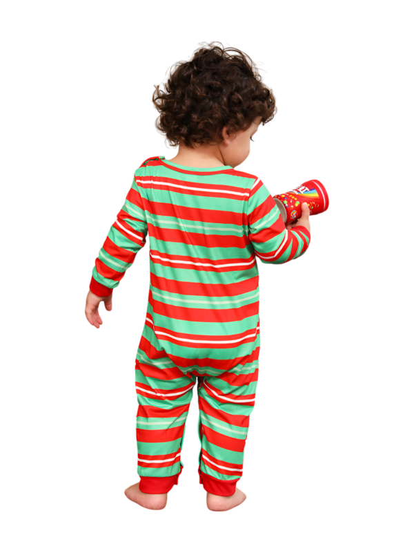 Grinchmas pyjamas for the whole family, red, green striped