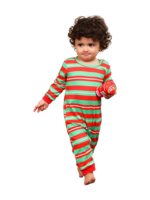 Grinchmas pyjamas for the whole family, red, green striped