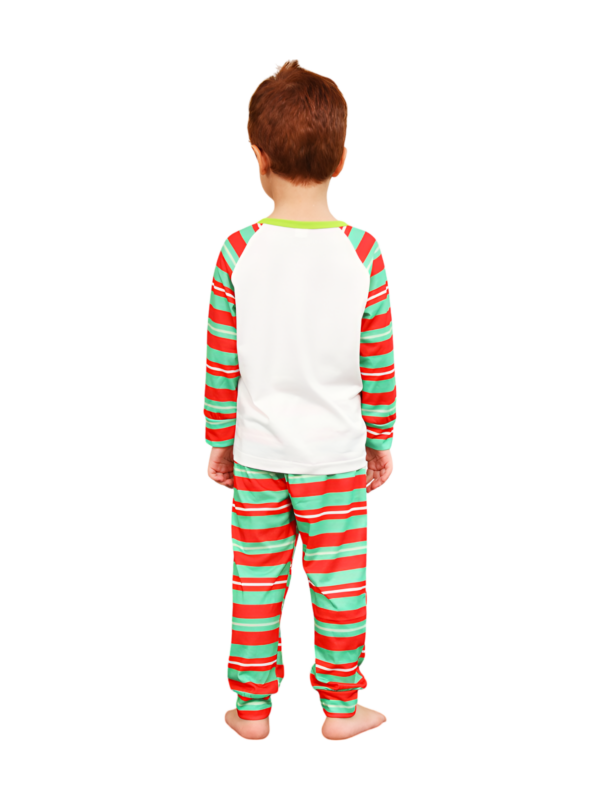 Grinchmas pyjamas for the whole family, red, green striped