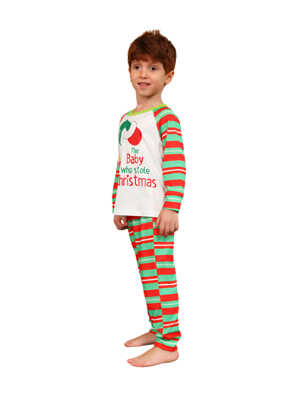 Grinchmas pyjamas for the whole family, red, green striped