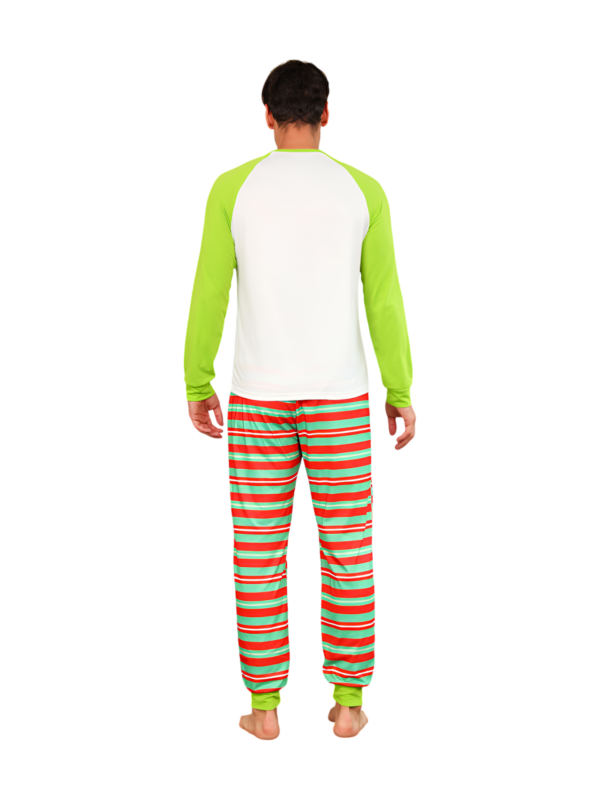 Grinchmas pyjamas for the whole family, red, green striped