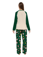 Original starry green Christmas pyjamas with Christmas and Santa motifs