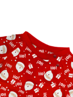 Santa carrying a full Christmas bag, red pyjamas for all the family