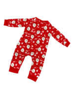 Santa carrying a full Christmas bag, red pyjamas for all the family