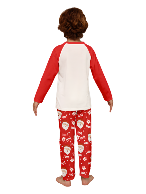 Santa carrying a full Christmas bag, red pyjamas for all the family