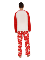 Santa carrying a full Christmas bag, red pyjamas for all the family