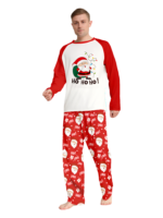 Santa carrying a full Christmas bag, red pyjamas for all the family