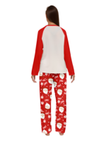 Santa carrying a full Christmas bag, red pyjamas for all the family