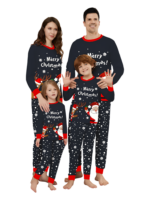 Snowy pyjamas, Father Christmas giving a present to his little reindeer