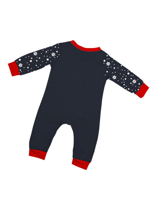 Snowy pyjamas, Father Christmas giving a present to his little reindeer