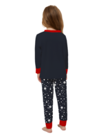 Snowy pyjamas, Father Christmas giving a present to his little reindeer