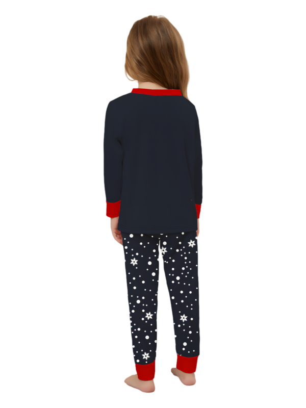 Snowy pyjamas, Father Christmas giving a present to his little reindeer