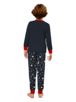 Snowy pyjamas, Father Christmas giving a present to his little reindeer