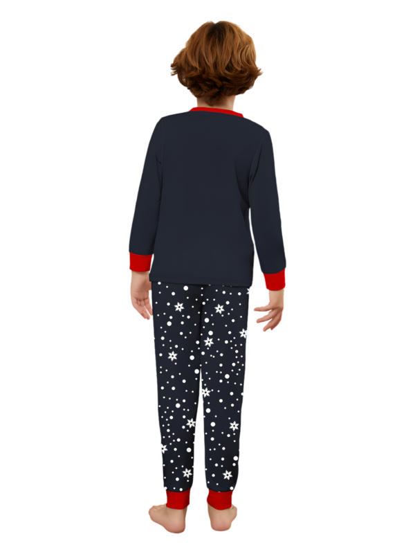 Snowy pyjamas, Father Christmas giving a present to his little reindeer