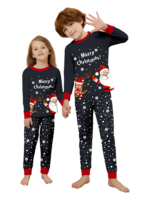 Snowy pyjamas, Father Christmas giving a present to his little reindeer