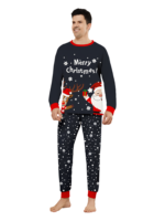 Snowy pyjamas, Father Christmas giving a present to his little reindeer