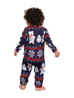 The 3 white bears of Christmas, blue family pyjamas