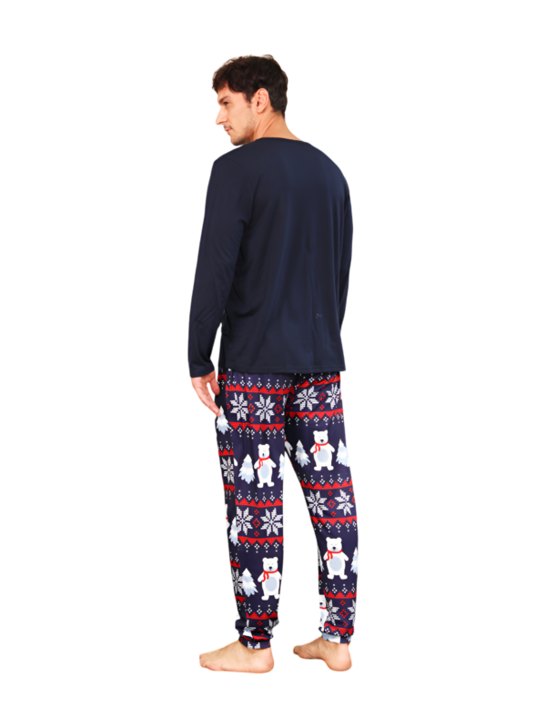 The 3 white bears of Christmas, blue family pyjamas