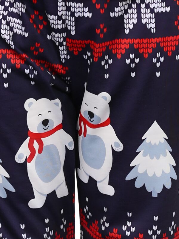 The 3 white bears of Christmas, blue family pyjamas