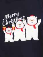 The 3 white bears of Christmas, blue family pyjamas